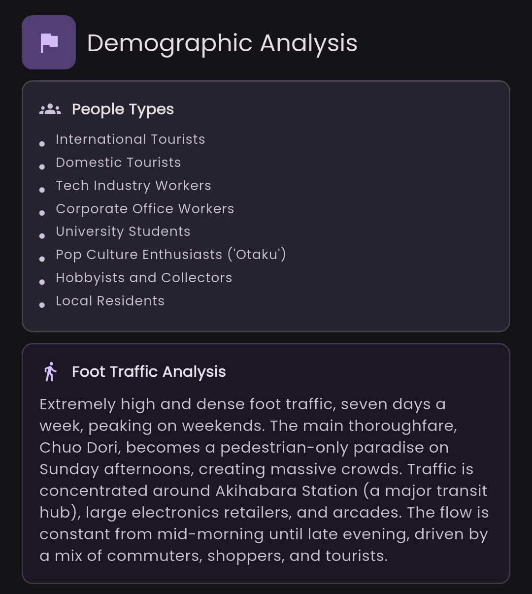 ZoneProbe Demographic Analysis Interface